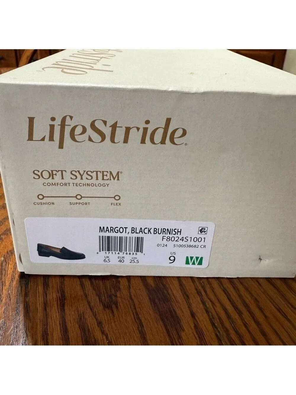 Life Stride Soft System Margot Loafers Black Burnish Size 9W New